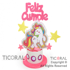 ADORNO TAMBOR UNICORNIO FIGURA F/C TELGO x 1